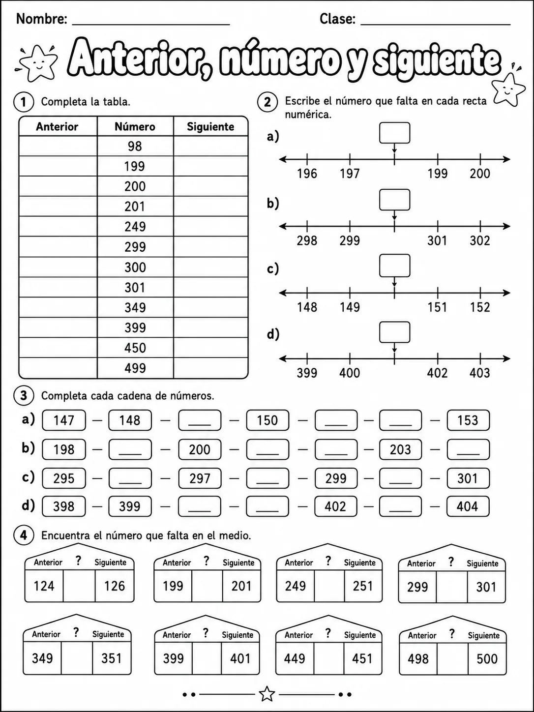 Kindergarten - números, conteo y orden - Paquete de fichas - Conjunto 2 página 6 vista previa imprimible