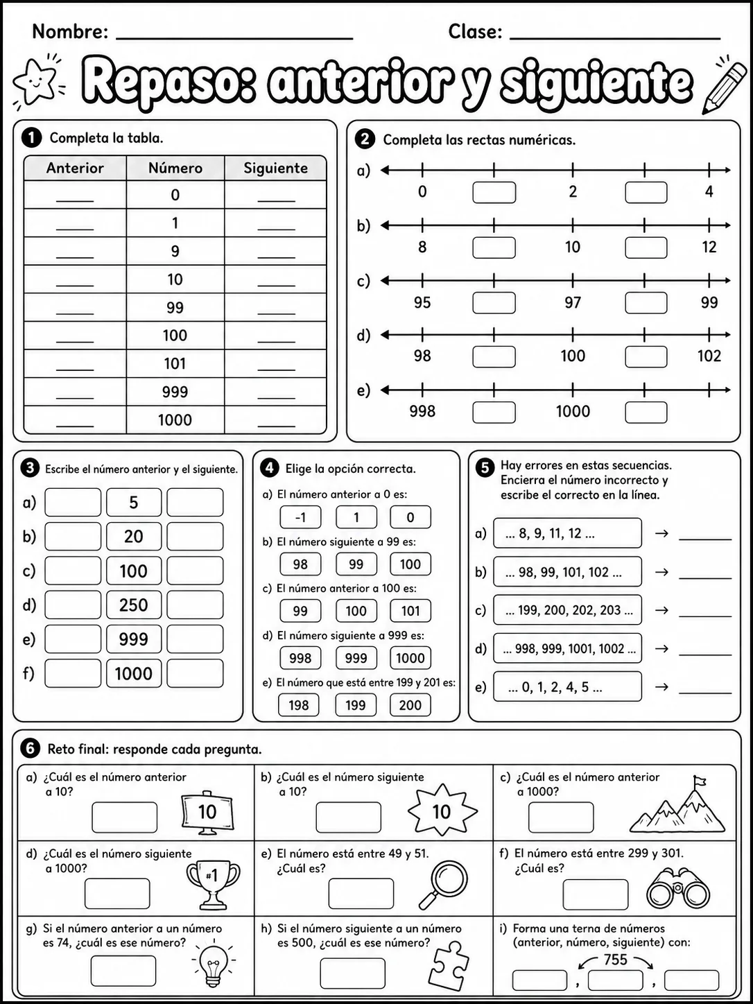 Kindergarten - números, conteo y orden - Paquete de fichas - Conjunto 2 página 10 vista previa imprimible