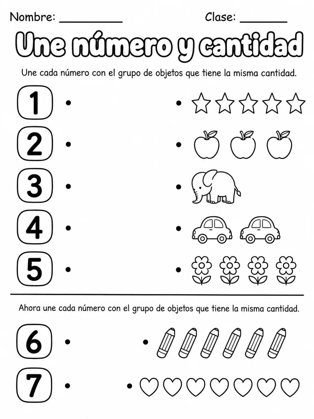 Kindergarten - números, conteo y orden - Paquete de fichas - Conjunto 3 página 3 vista previa imprimible