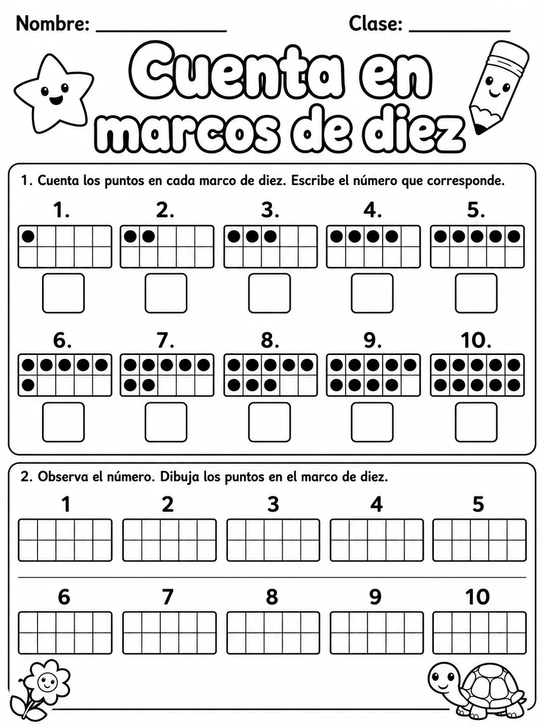 Kindergarten - números, conteo y orden - Paquete de fichas - Conjunto 3 página 6 vista previa imprimible