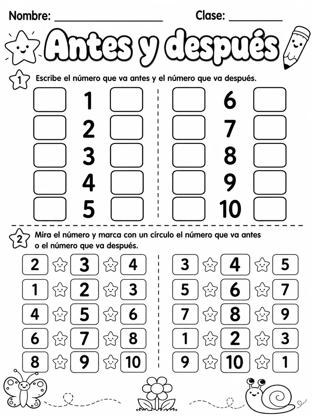 Kindergarten - números, conteo y orden - Paquete de fichas - Conjunto 3 página 7 vista previa imprimible