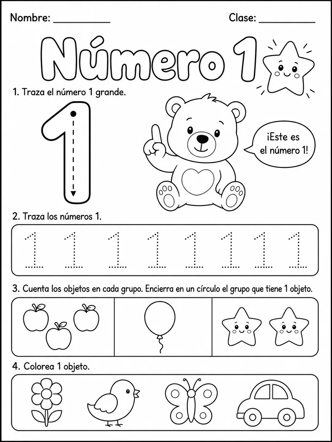 Kindergarten - números y conteo - Paquete de fichas - Conjunto 2 vista previa imprimible de matemáticas en KiwiBee