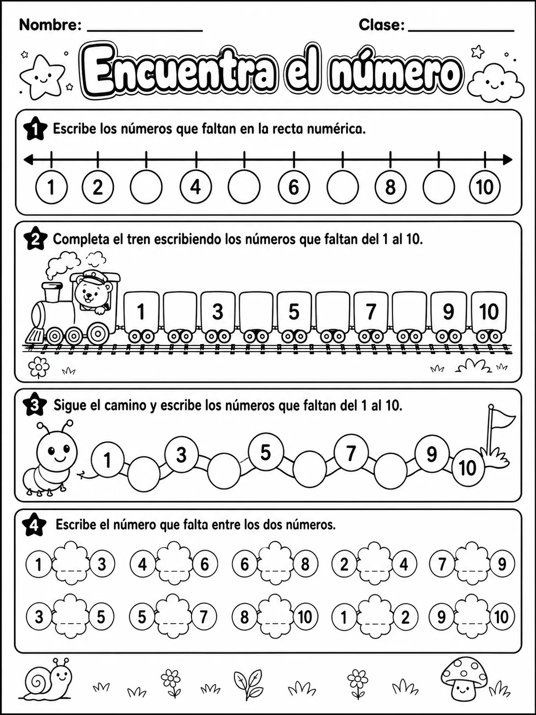 Kindergarten - números y conteo - Paquete de fichas - Conjunto 3 página 4 vista previa imprimible