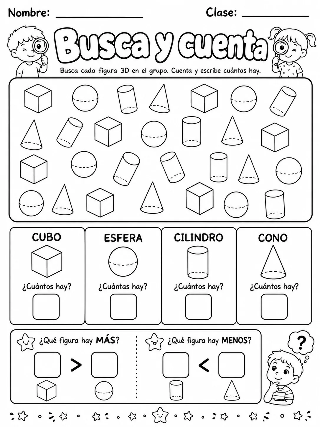 Kindergarten - números y conteo - Paquete de fichas página 9 vista previa imprimible