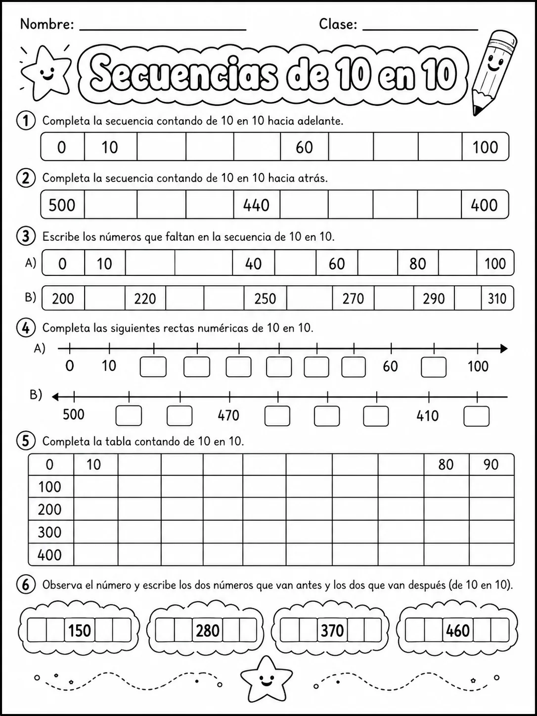 Kindergarten - patrones y secuencias - Paquete de fichas página 6 vista previa imprimible