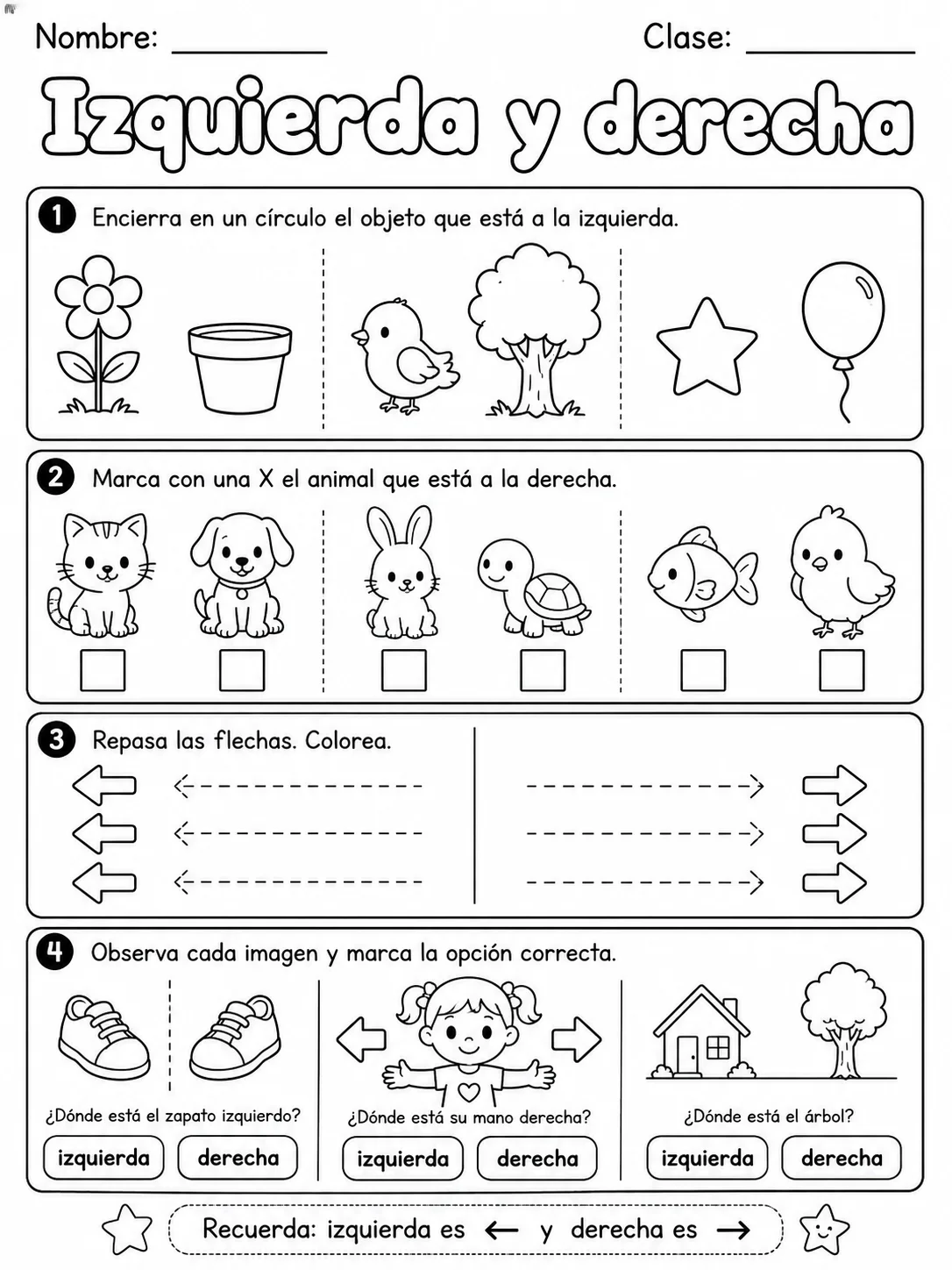 Kindergarten - posición espacial - Paquete de fichas página 5 vista previa imprimible