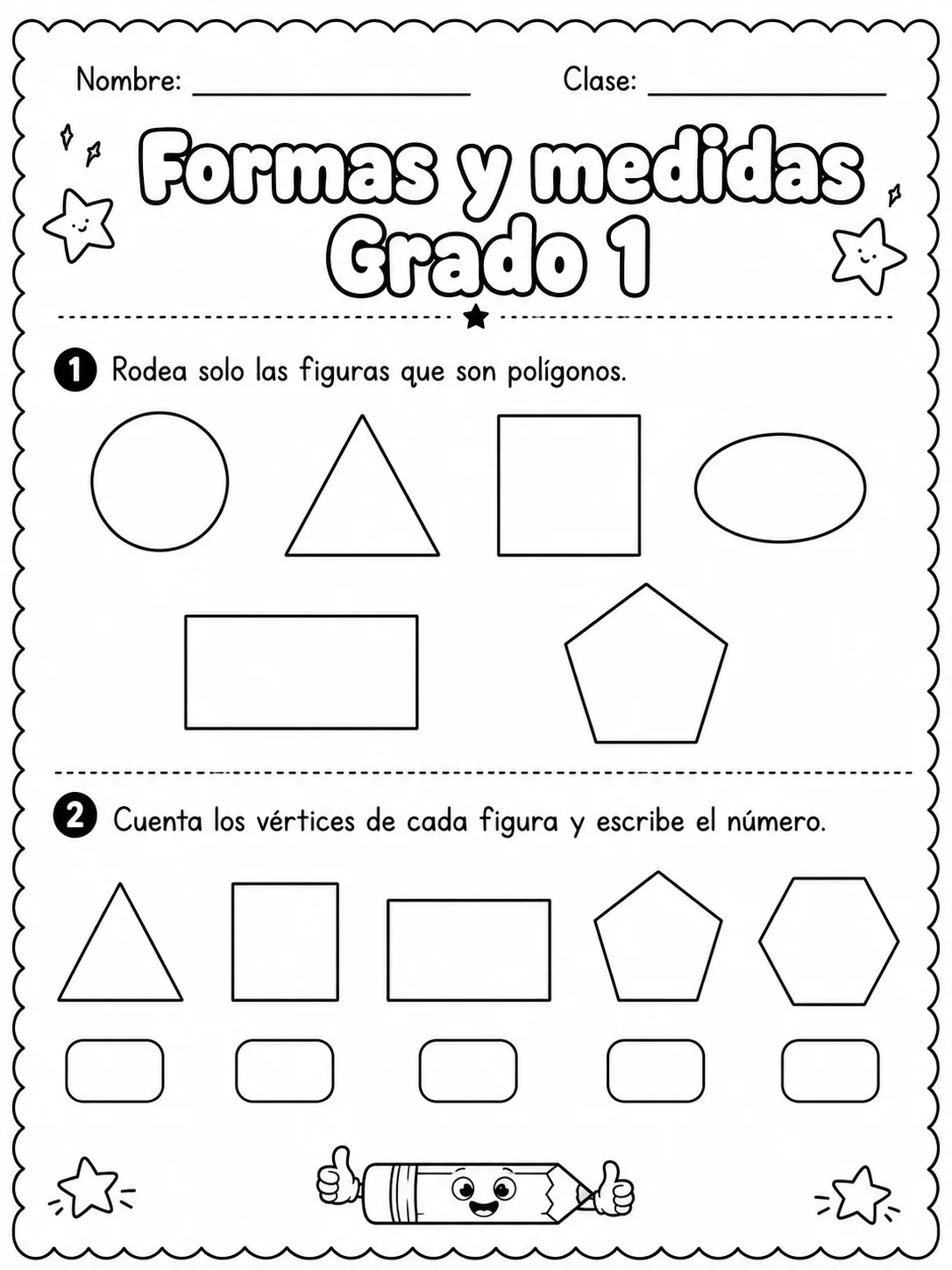 1.º grado - medidas de longitud, masa y capacidad - Paquete de fichas página 2 vista previa imprimible