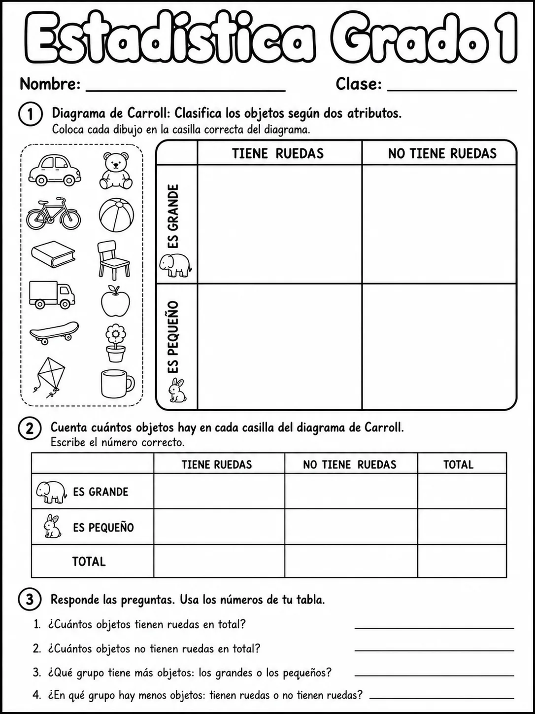 1.º grado - repaso de matemáticas - Paquete de fichas - Conjunto 2 página 6 vista previa imprimible