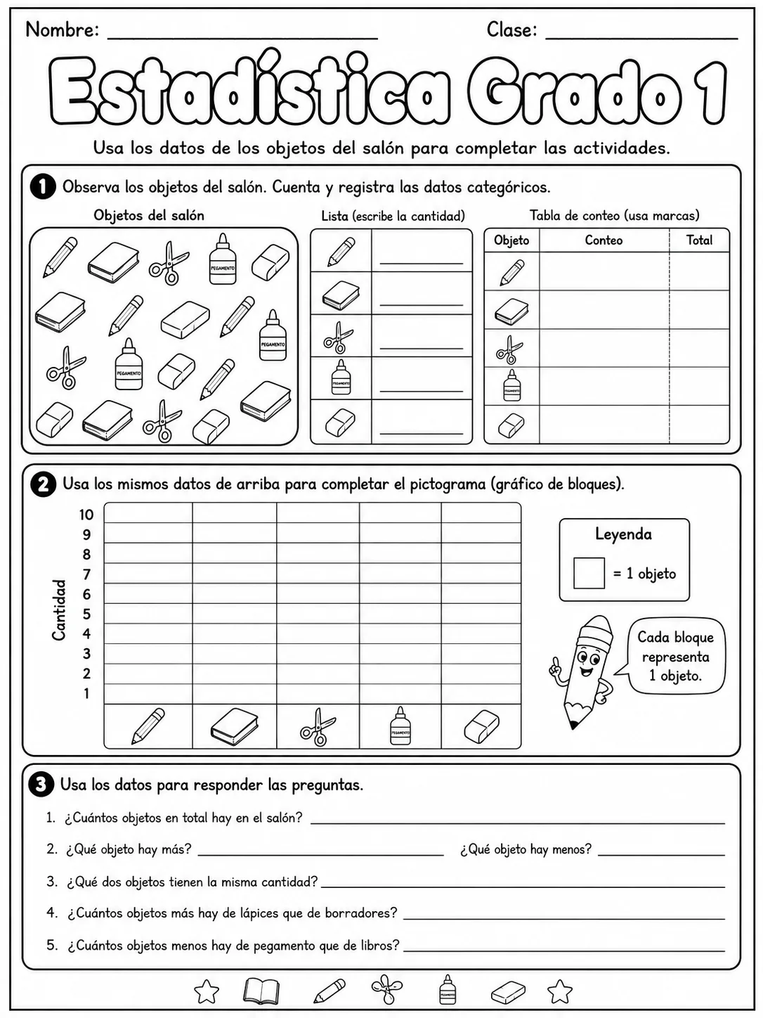 1.º grado - repaso de matemáticas - Paquete de fichas - Conjunto 2 página 7 vista previa imprimible