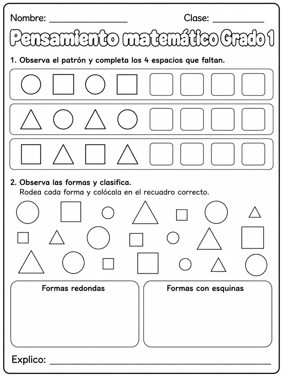 1.º grado - repaso de matemáticas - Paquete de fichas - Conjunto 3 vista previa imprimible de matemáticas en KiwiBee