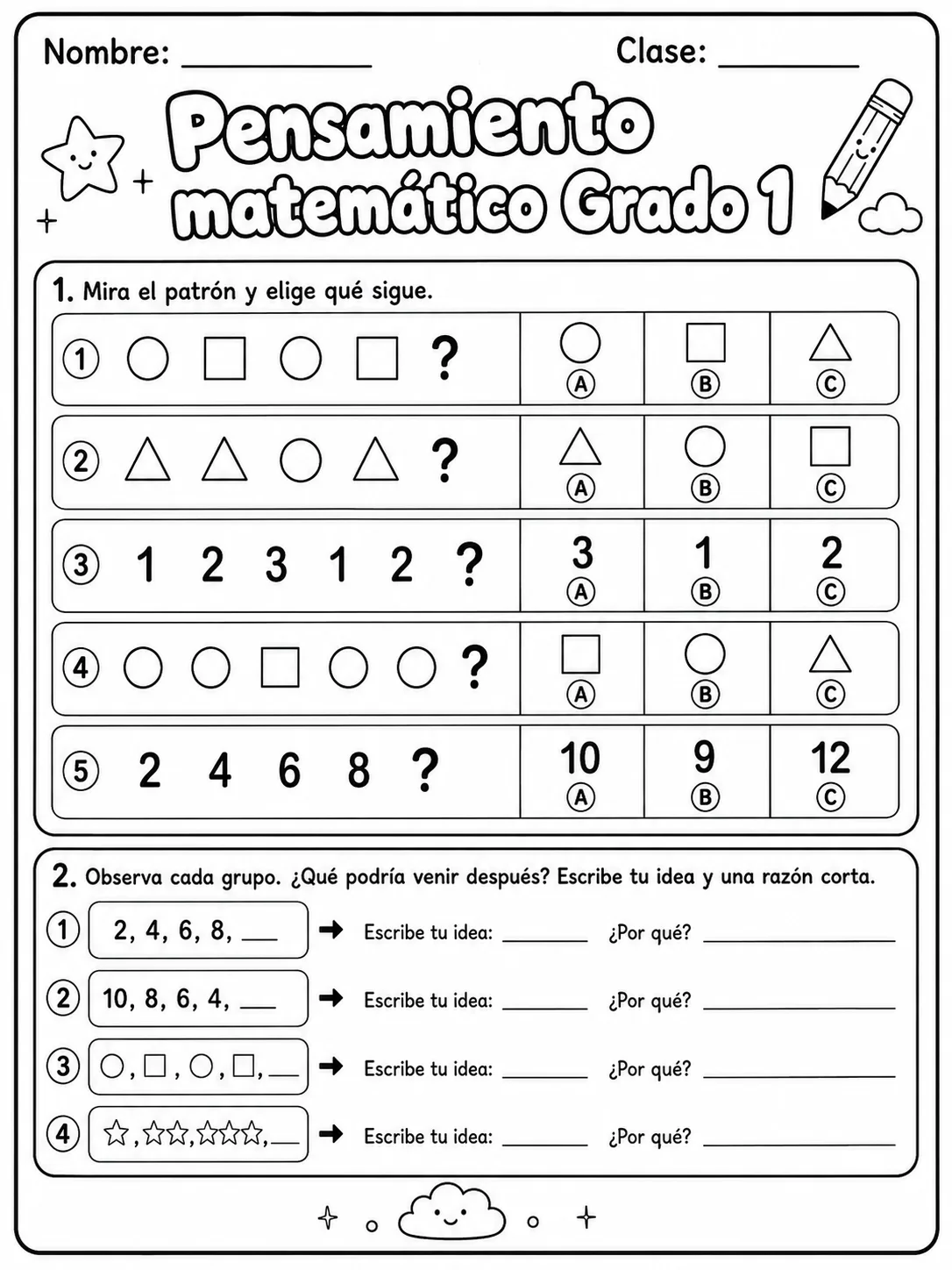1.º grado - repaso de matemáticas - Paquete de fichas - Conjunto 3 página 4 vista previa imprimible