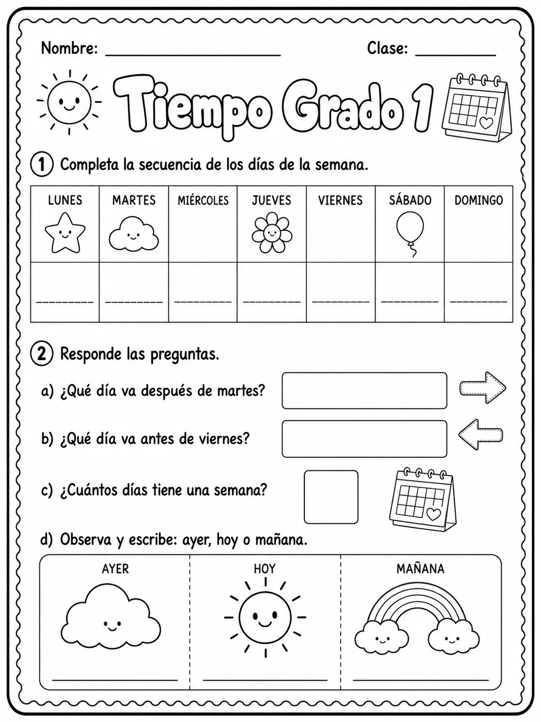 1.º grado - repaso de matemáticas - Paquete de fichas página 2 vista previa imprimible