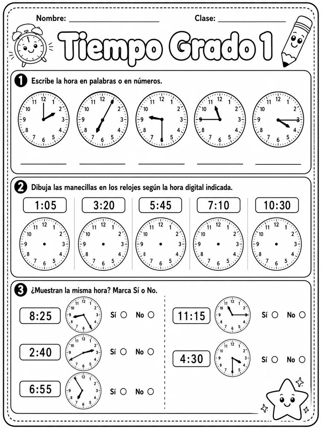 1.º grado - repaso de matemáticas - Paquete de fichas página 6 vista previa imprimible