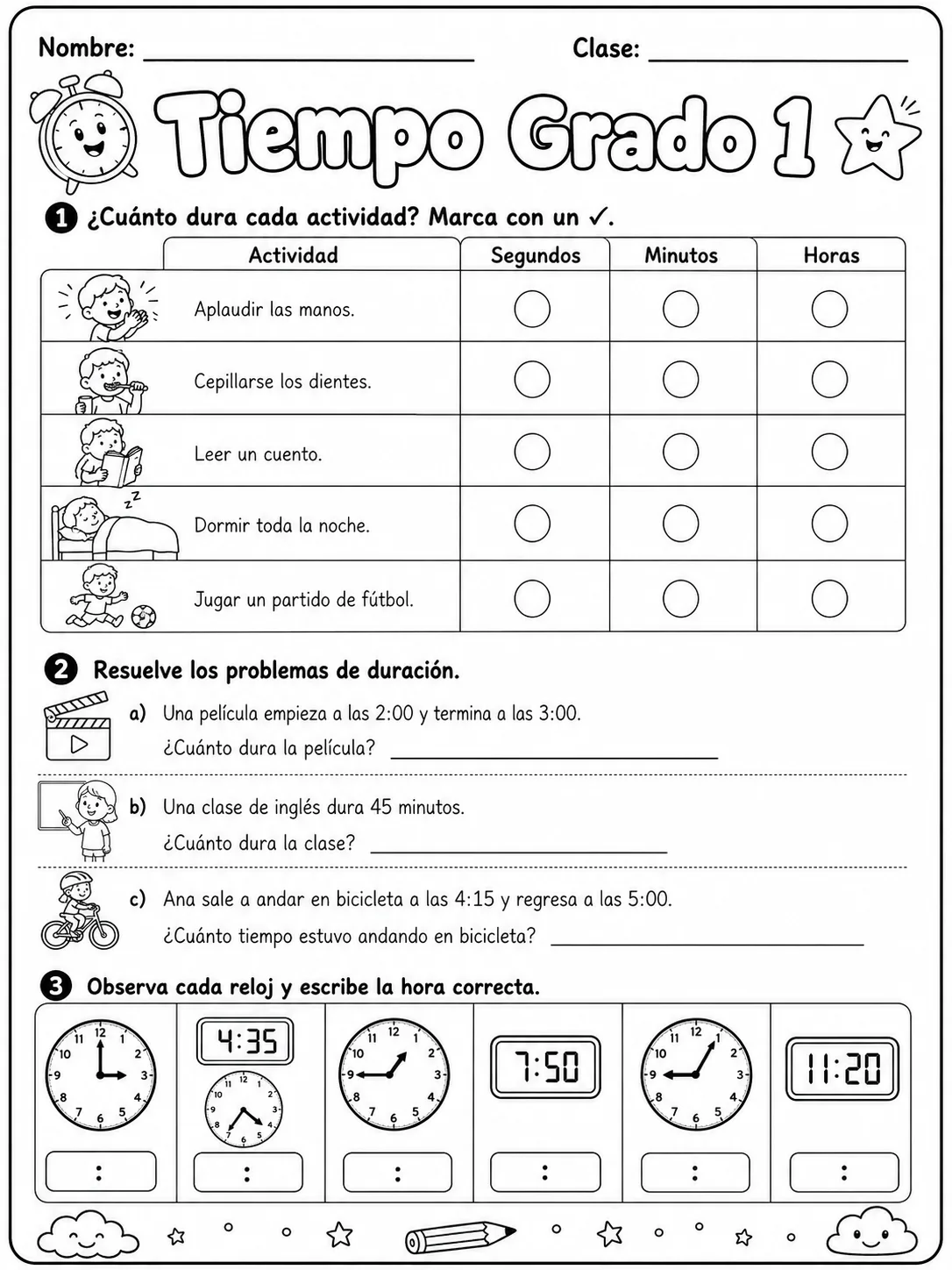 1.º grado - repaso de matemáticas - Paquete de fichas página 7 vista previa imprimible