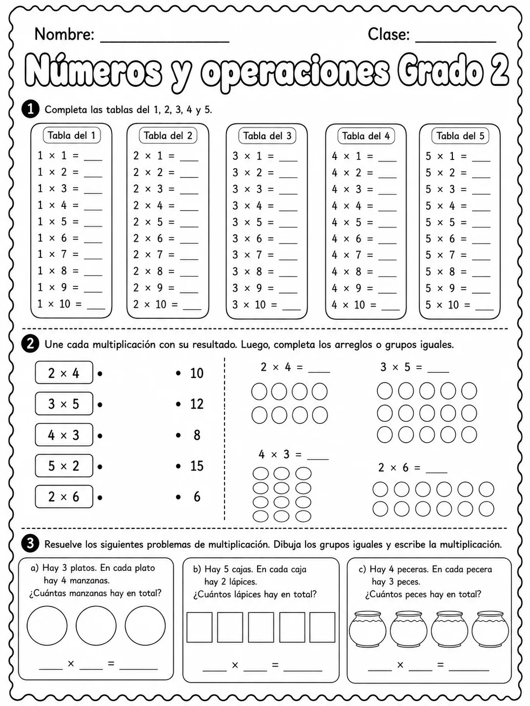 2.º grado - números y conteo - Paquete de fichas página 6 vista previa imprimible