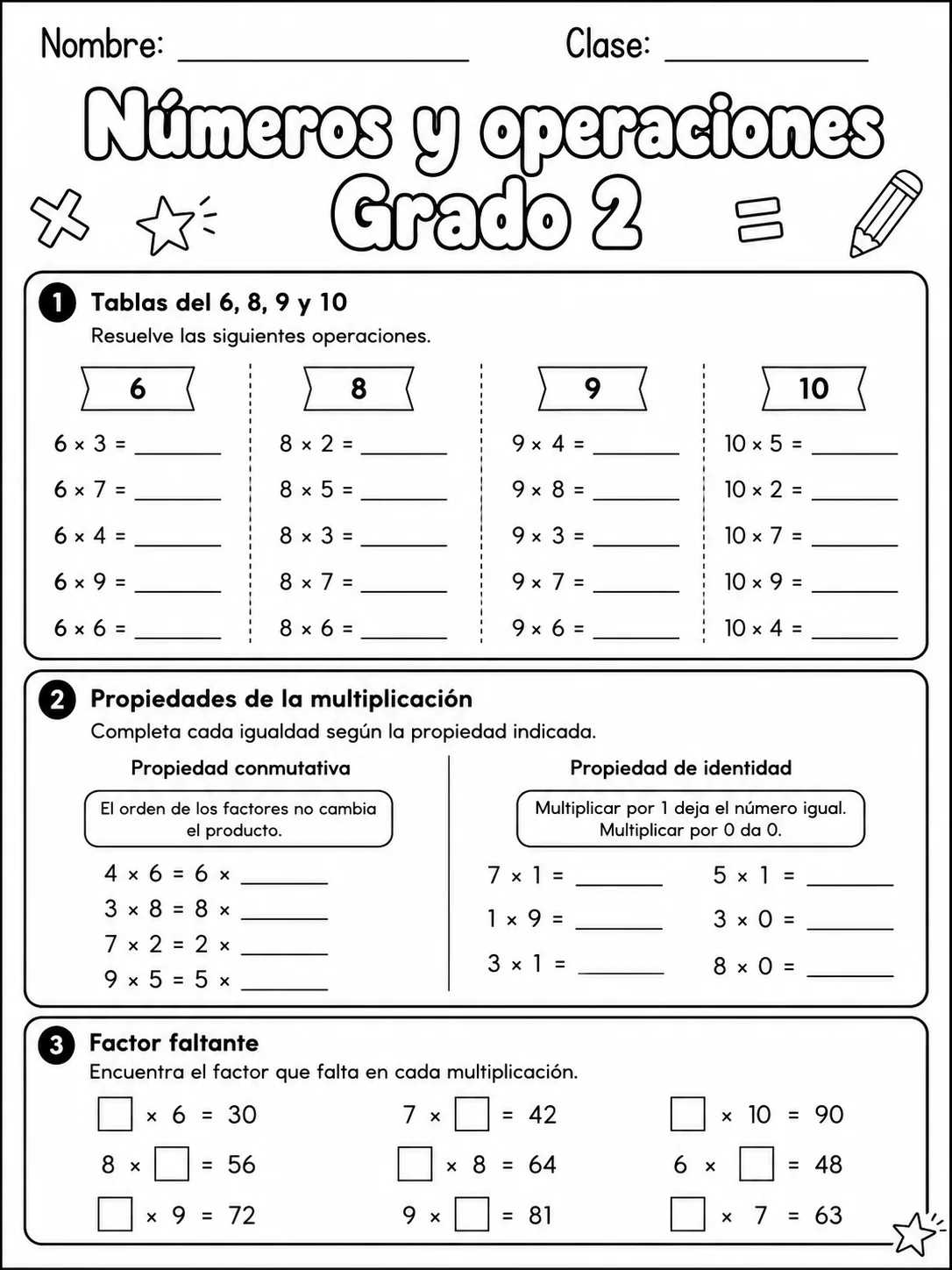 2.º grado - números y conteo - Paquete de fichas página 7 vista previa imprimible