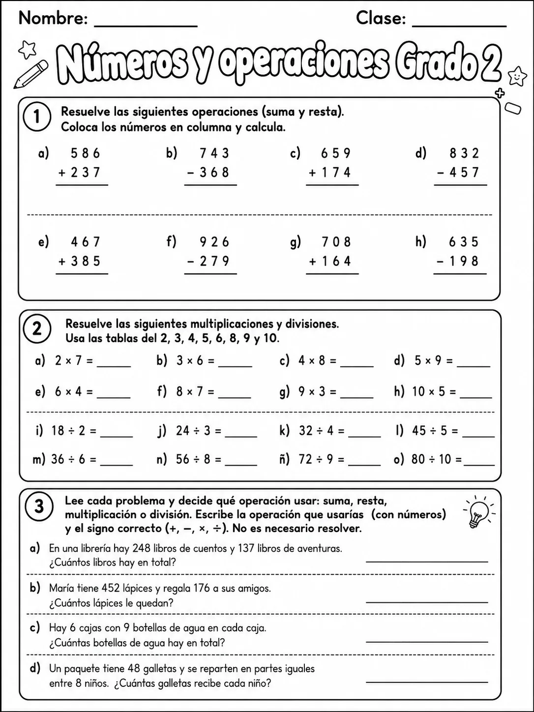 2.º grado - números y conteo - Paquete de fichas página 9 vista previa imprimible