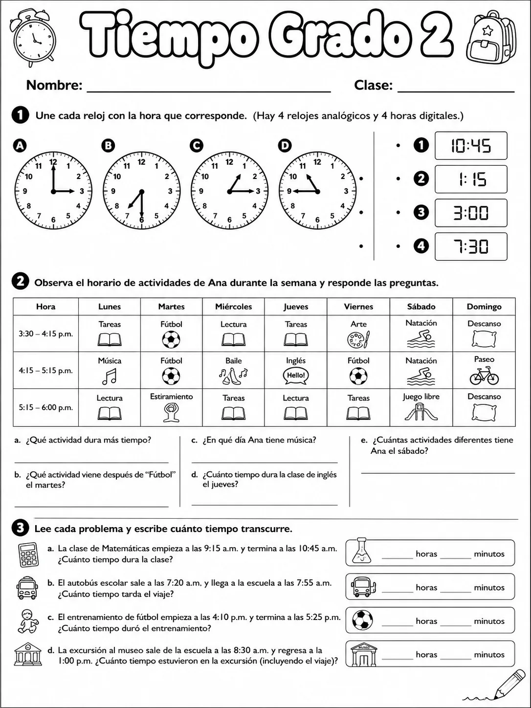 2.º grado - repaso de matemáticas - Paquete de fichas - Conjunto 2 página 9 vista previa imprimible