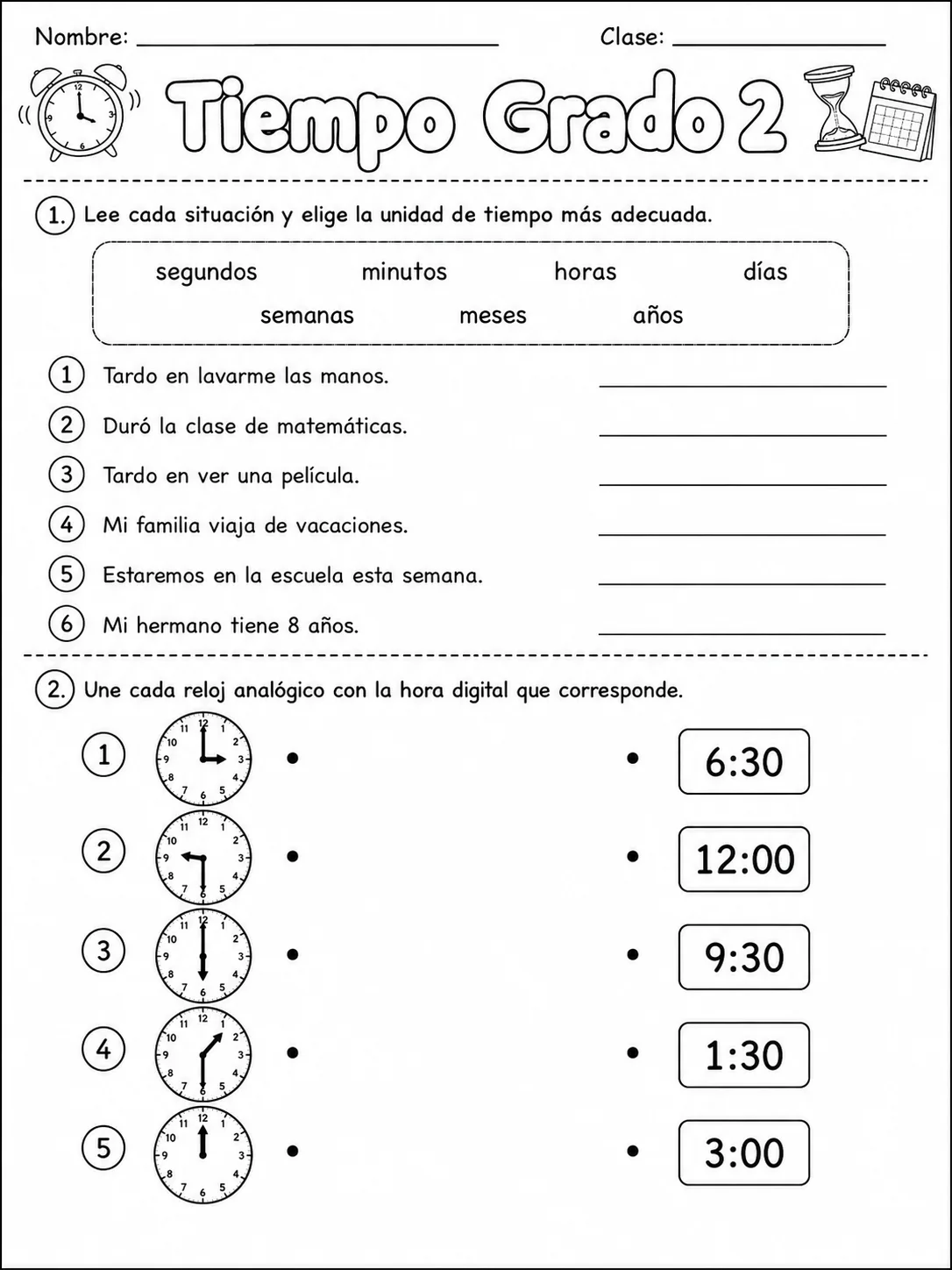 2.º grado - repaso de matemáticas - Paquete de fichas página 2 vista previa imprimible