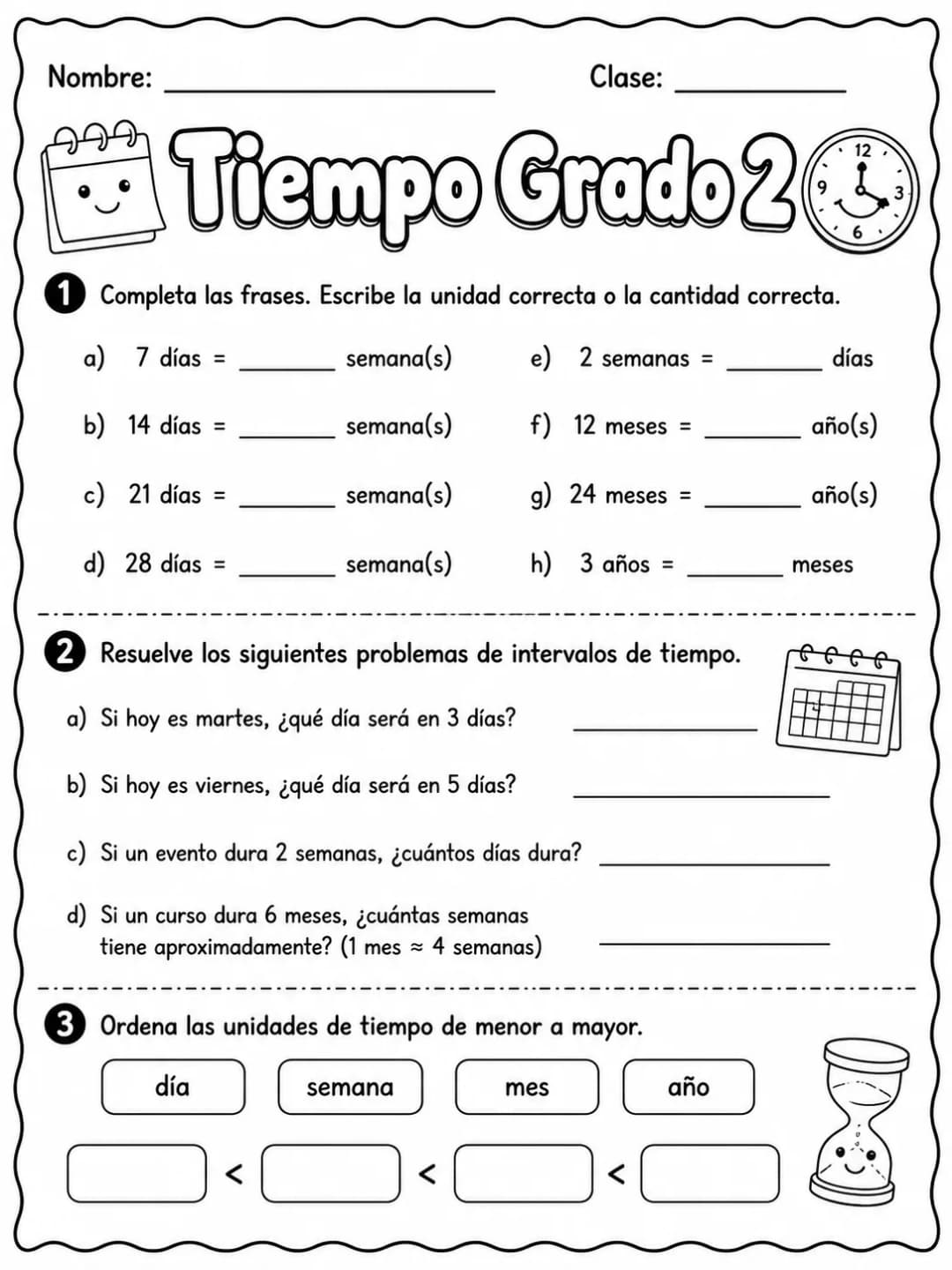 2.º grado - repaso de matemáticas - Paquete de fichas página 5 vista previa imprimible