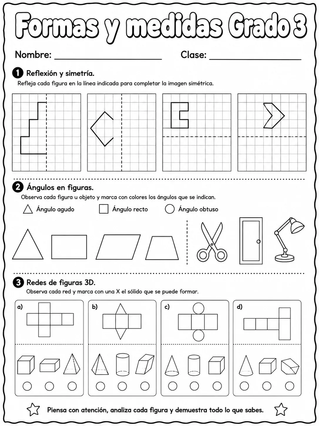3.º grado - medidas de longitud, masa y capacidad - Paquete de fichas página 9 vista previa imprimible