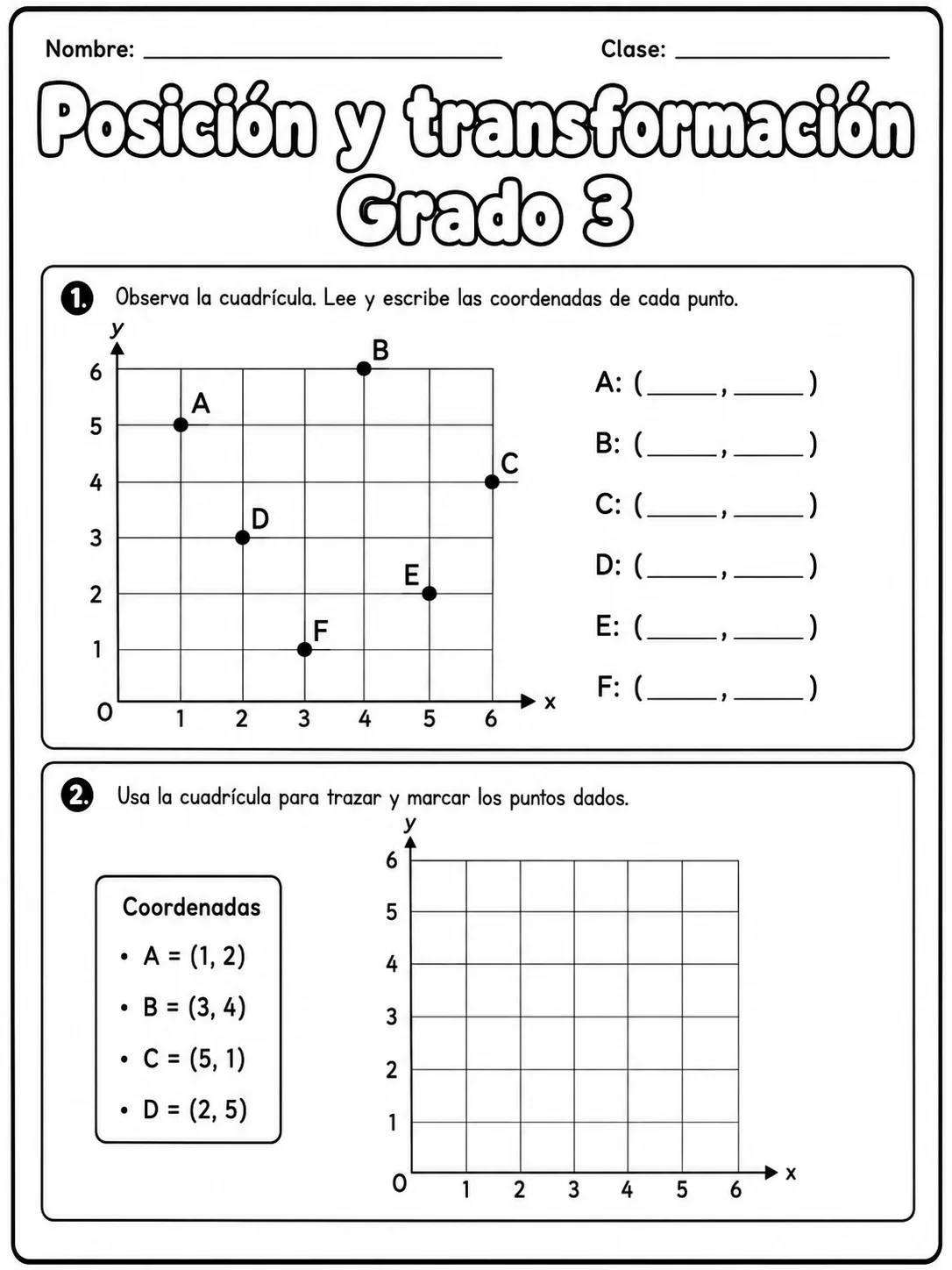3.º grado - posición y dirección - Paquete de fichas página 3 vista previa imprimible