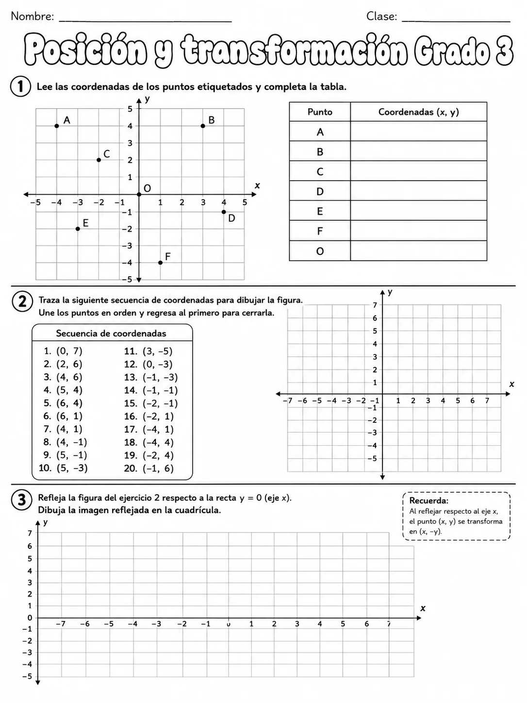 3.º grado - posición y dirección - Paquete de fichas página 8 vista previa imprimible