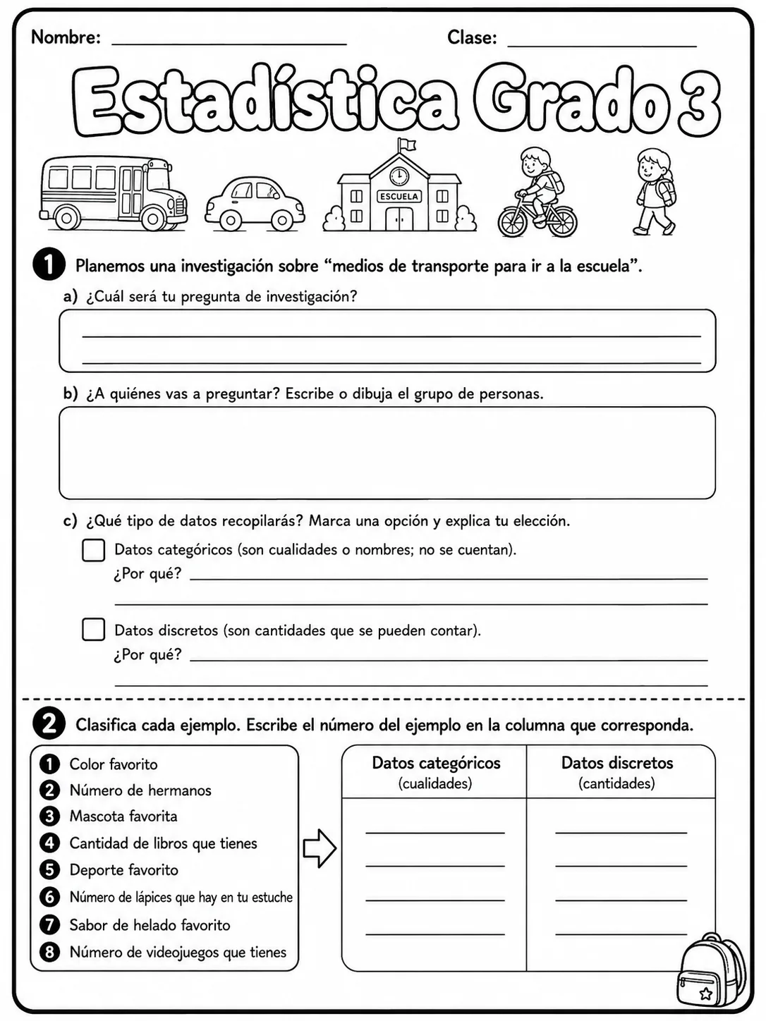 3.º grado - repaso de matemáticas - Paquete de fichas - Conjunto 2 página 2 vista previa imprimible