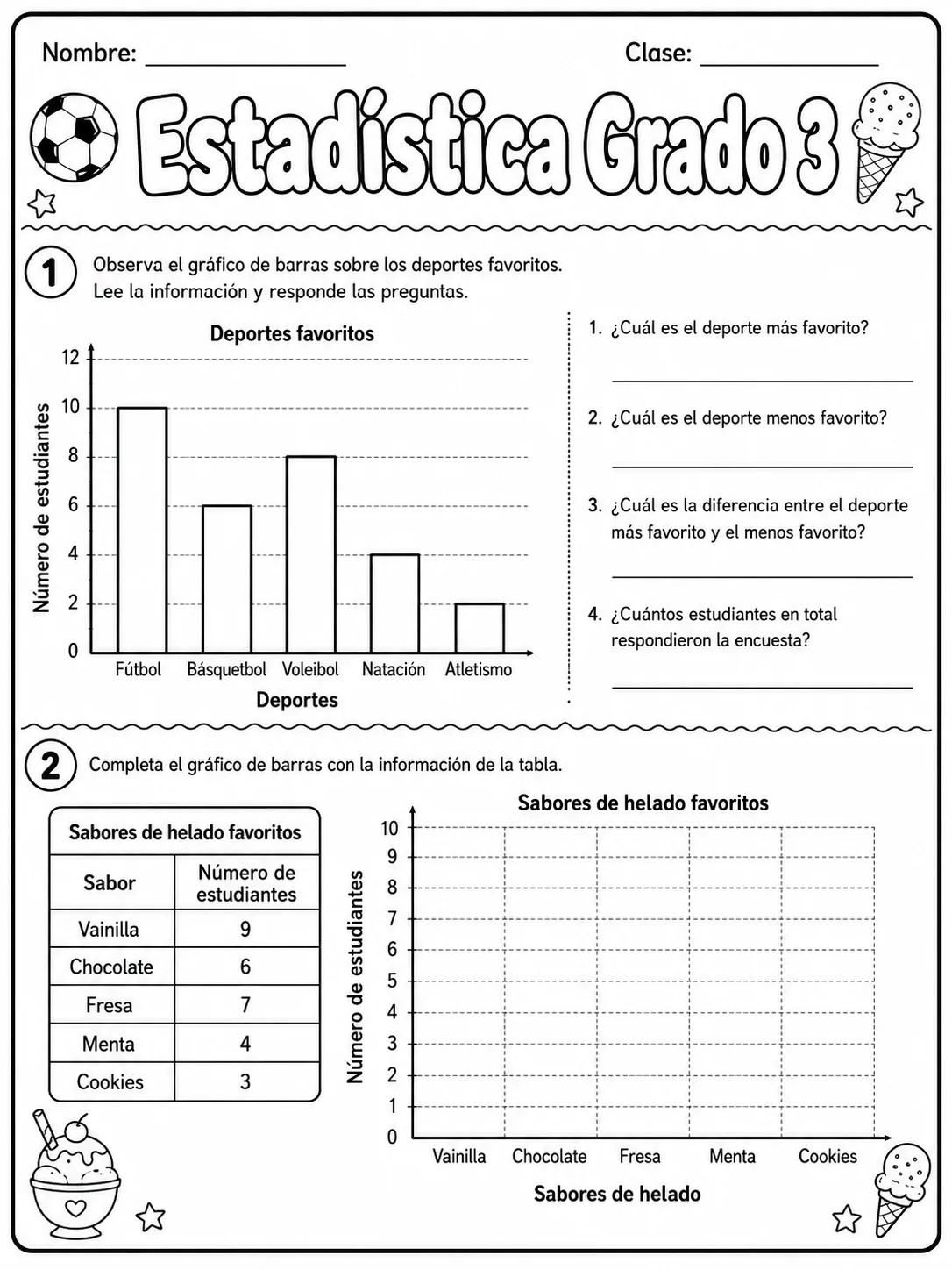 3.º grado - repaso de matemáticas - Paquete de fichas - Conjunto 2 página 4 vista previa imprimible
