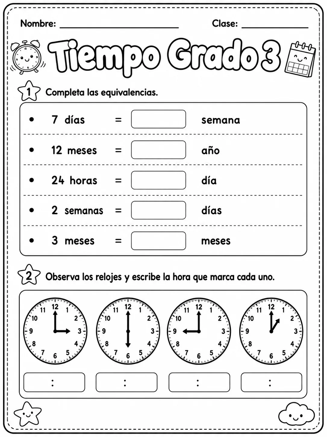 3.º grado - repaso de matemáticas - Paquete de fichas - Conjunto 3 vista previa imprimible de matemáticas en KiwiBee