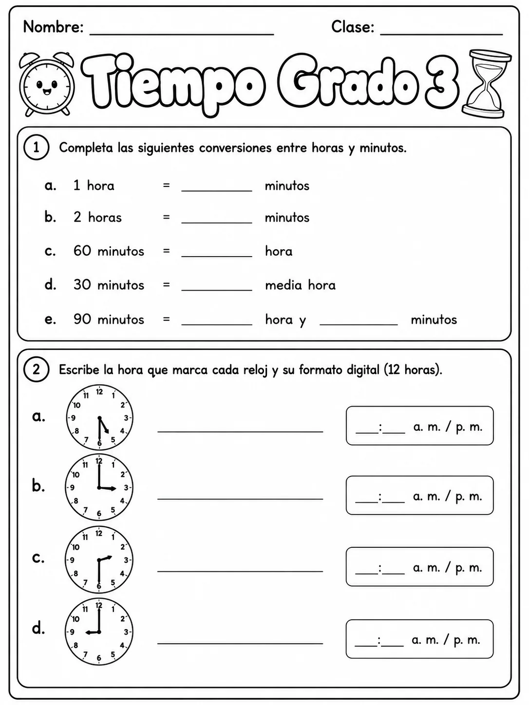 3.º grado - repaso de matemáticas - Paquete de fichas - Conjunto 3 página 2 vista previa imprimible