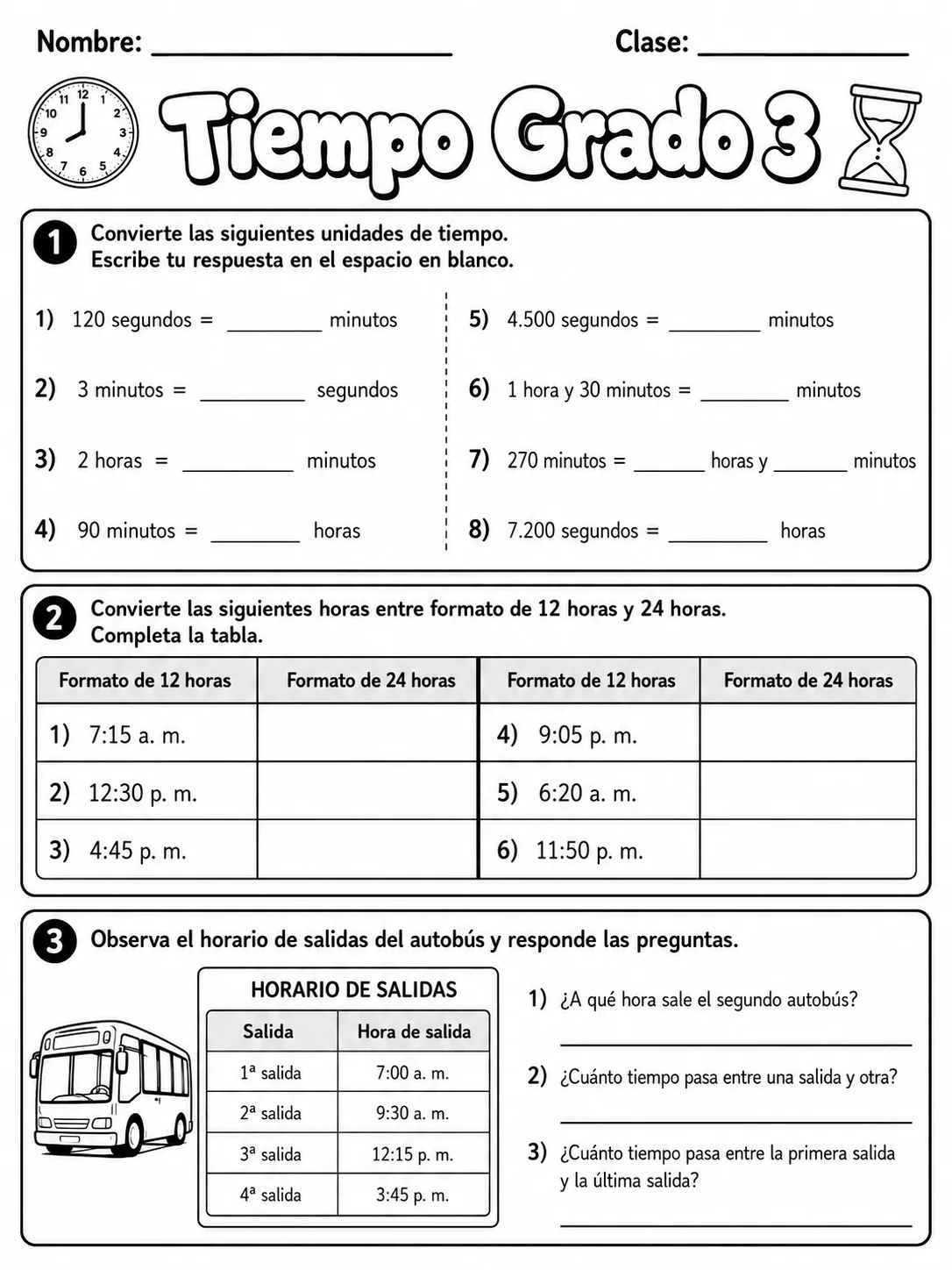 3.º grado - repaso de matemáticas - Paquete de fichas - Conjunto 3 página 6 vista previa imprimible