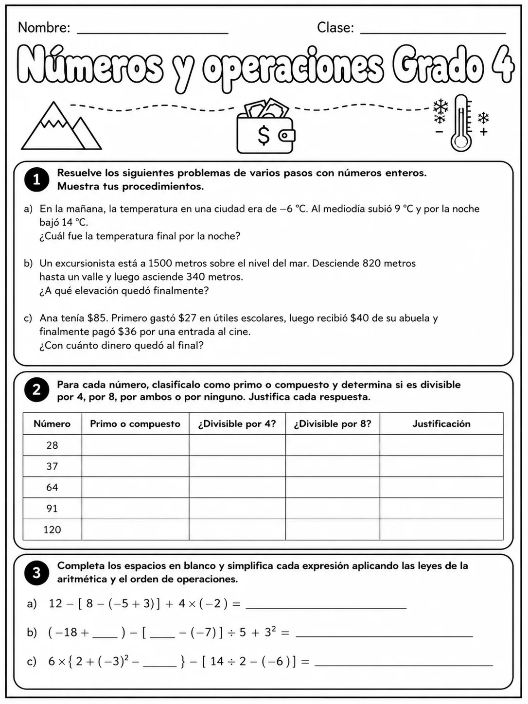 4.º grado - números y conteo - Paquete de fichas - Conjunto 2 página 8 vista previa imprimible