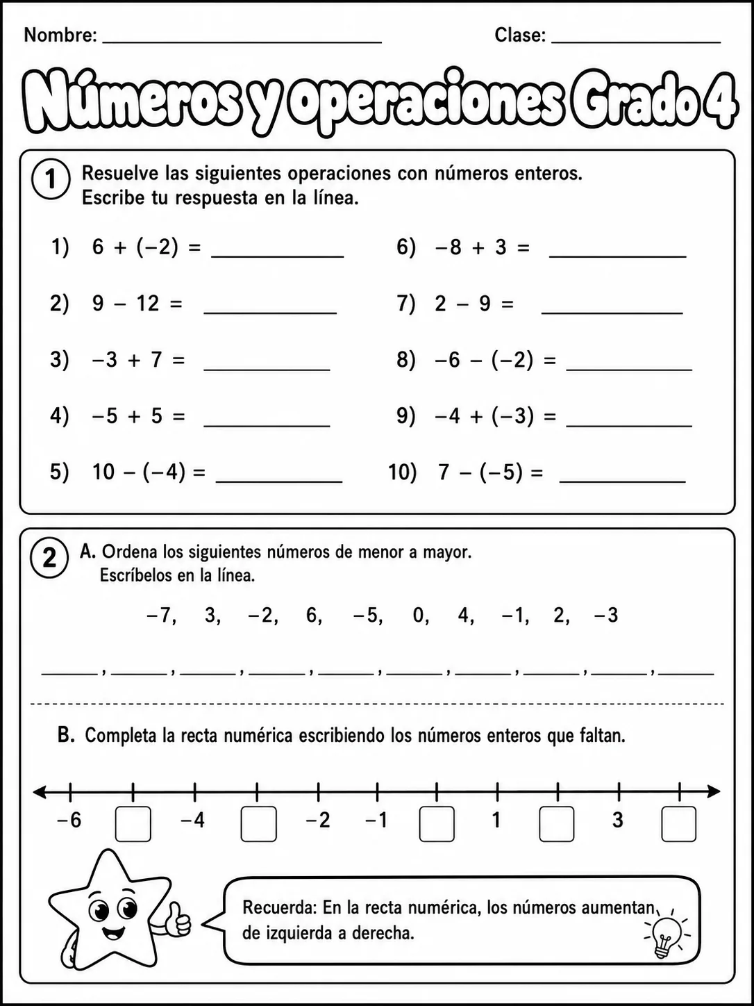 4.º grado - números y conteo - Paquete de fichas página 3 vista previa imprimible