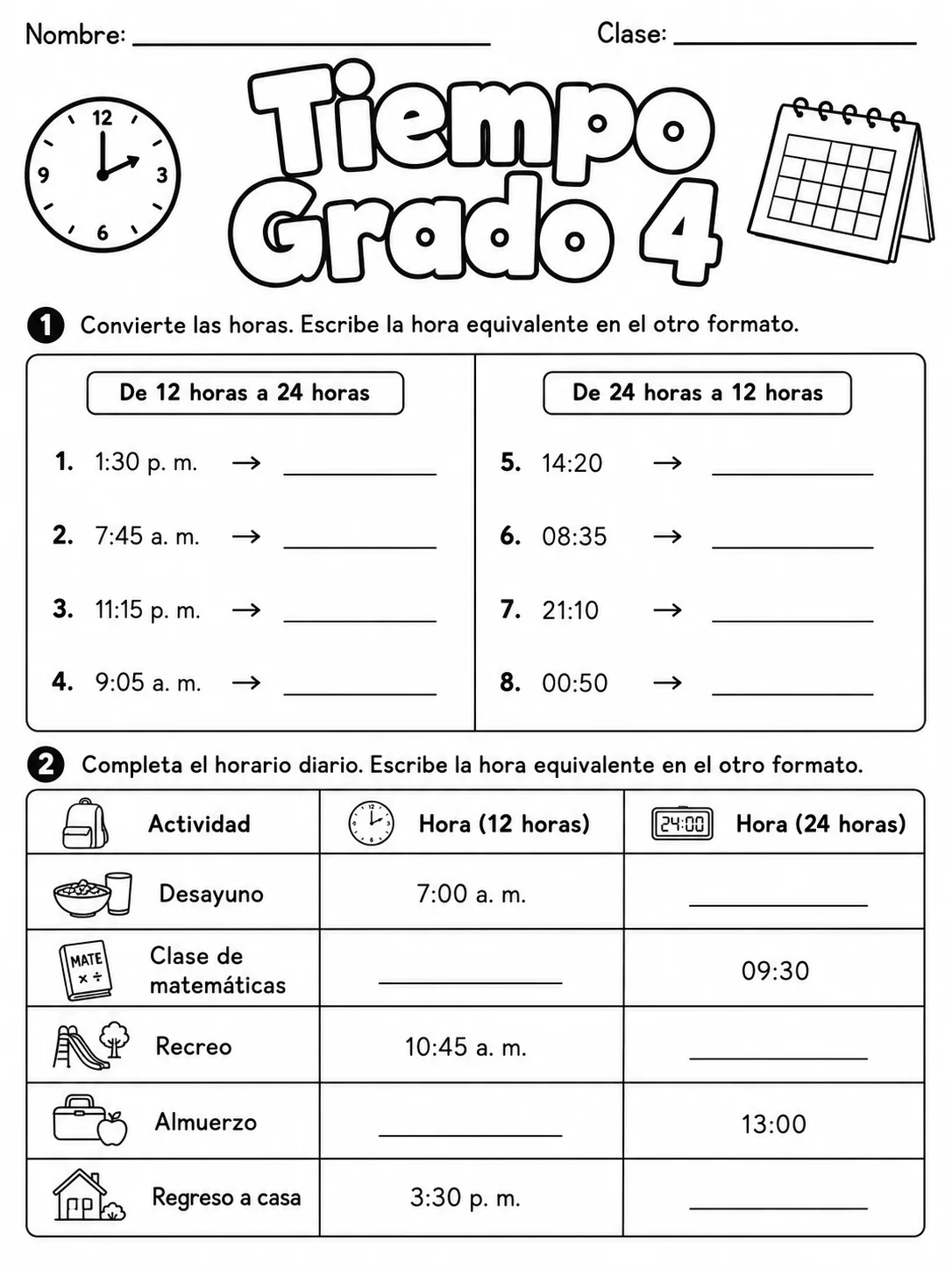 4.º grado - repaso de matemáticas - Paquete de fichas - Conjunto 2 página 2 vista previa imprimible