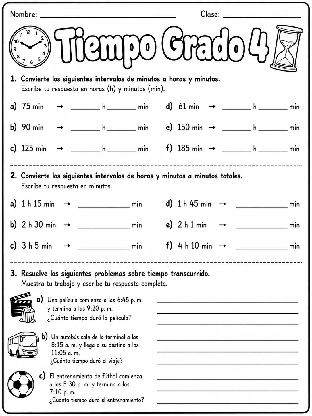 4.º grado - repaso de matemáticas - Paquete de fichas - Conjunto 2 página 4 vista previa imprimible