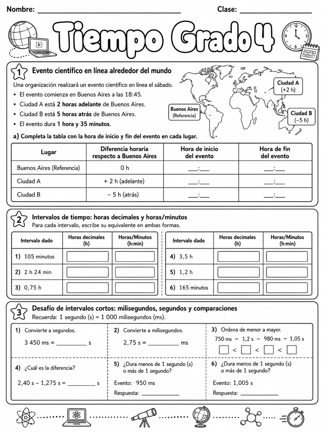 4.º grado - repaso de matemáticas - Paquete de fichas - Conjunto 2 página 10 vista previa imprimible