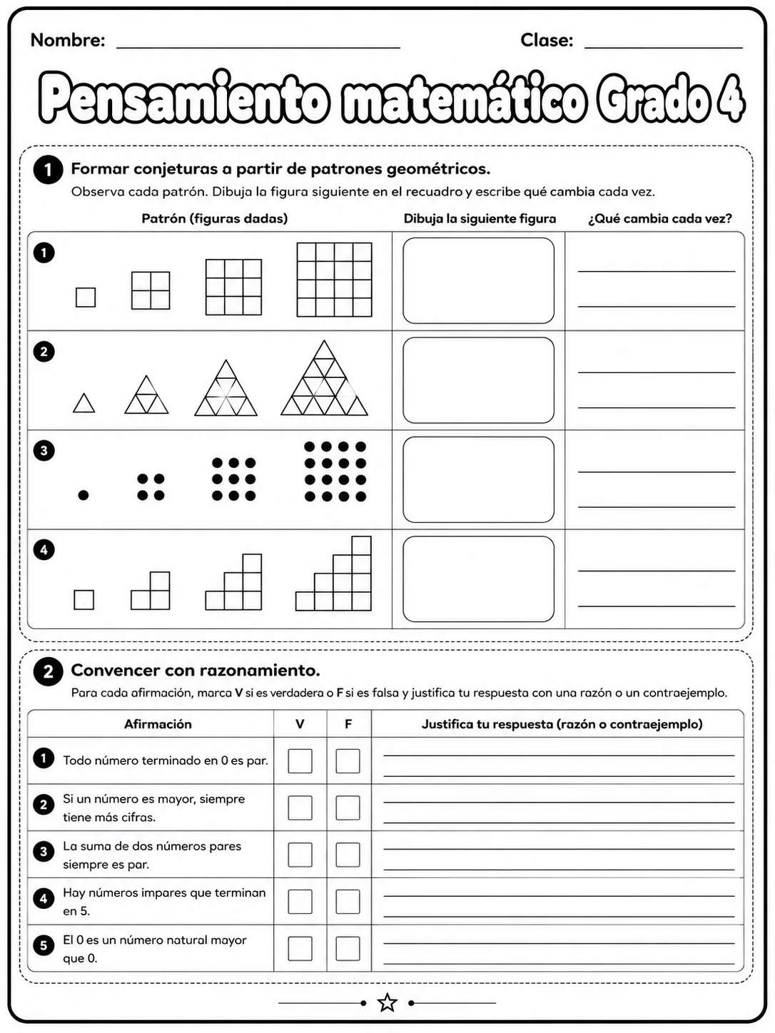 4.º grado - repaso de matemáticas - Paquete de fichas - Conjunto 3 página 3 vista previa imprimible
