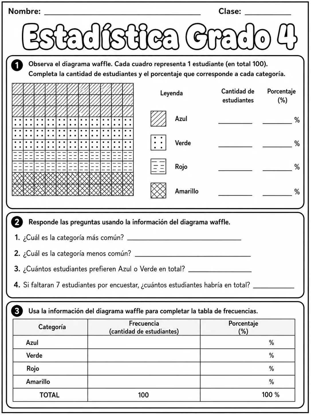 4.º grado - repaso de matemáticas - Paquete de fichas página 6 vista previa imprimible