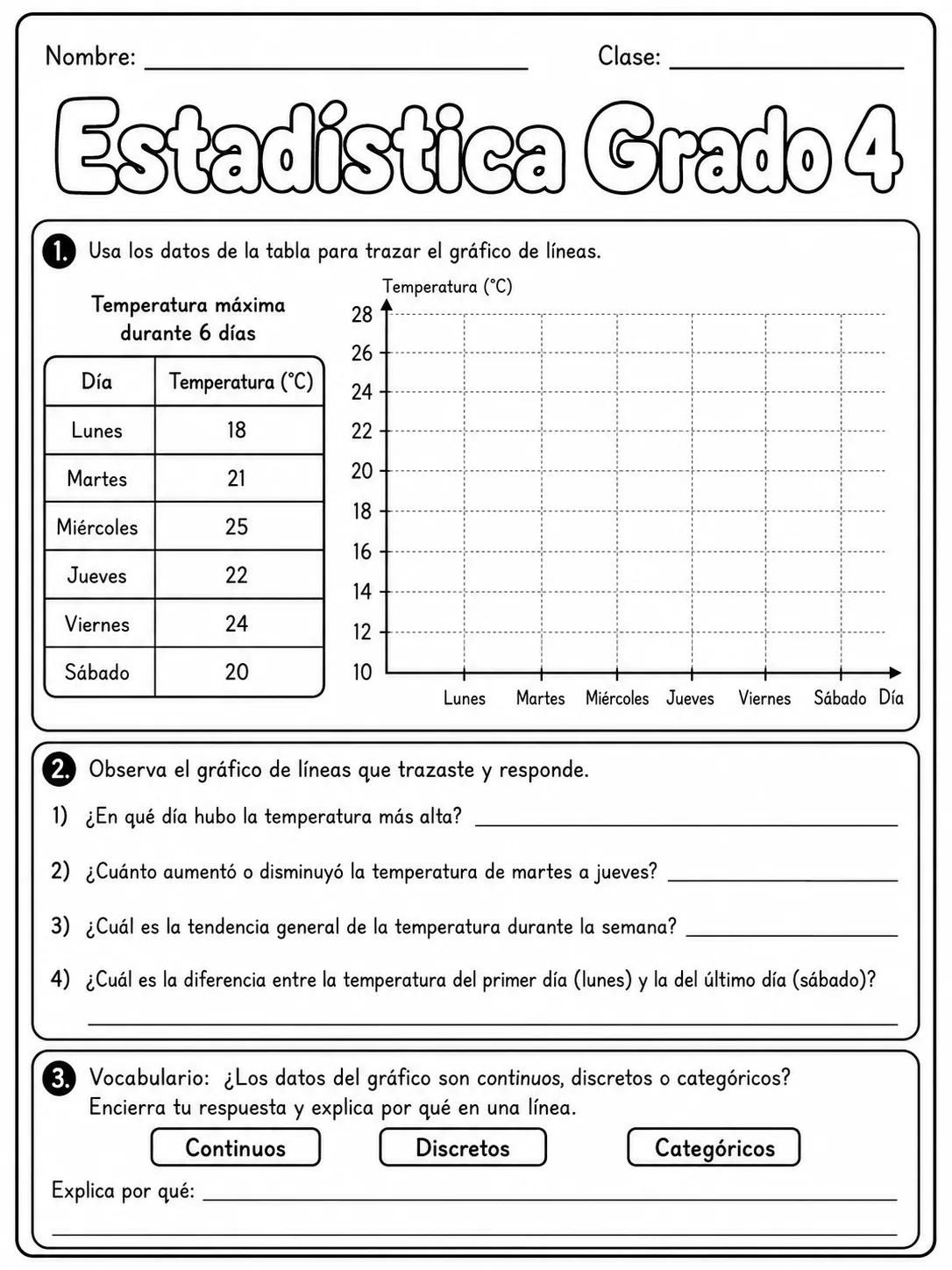 4.º grado - repaso de matemáticas - Paquete de fichas página 7 vista previa imprimible