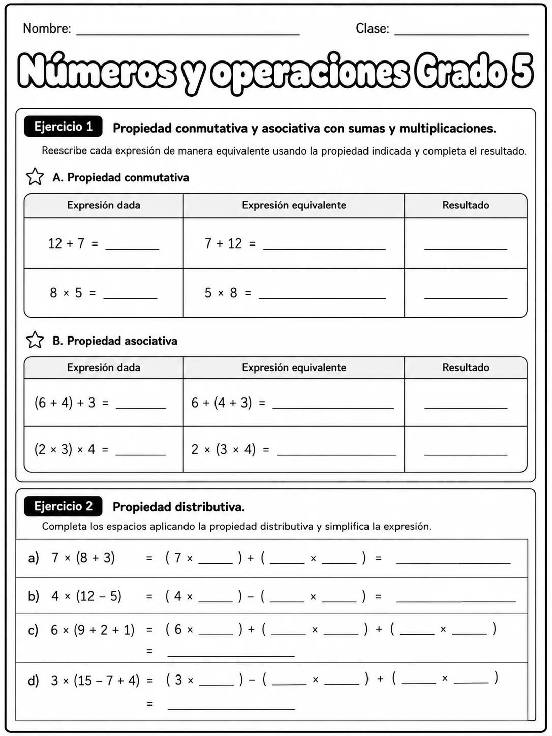 5.º grado - números y conteo - Paquete de fichas página 3 vista previa imprimible