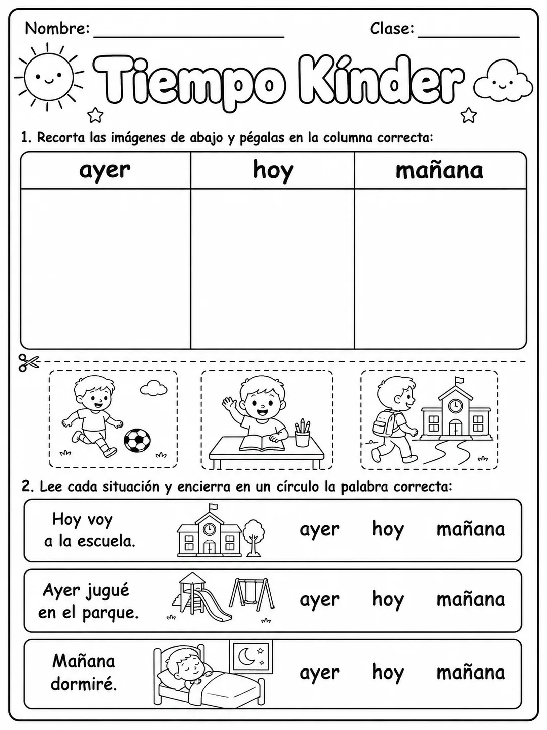 Kindergarten - repaso de matemáticas - Paquete de fichas - Conjunto 2 página 2 vista previa imprimible