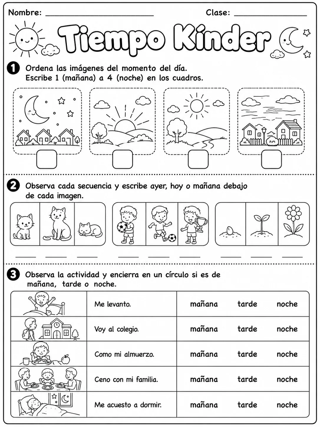 Kindergarten - repaso de matemáticas - Paquete de fichas - Conjunto 2 página 5 vista previa imprimible