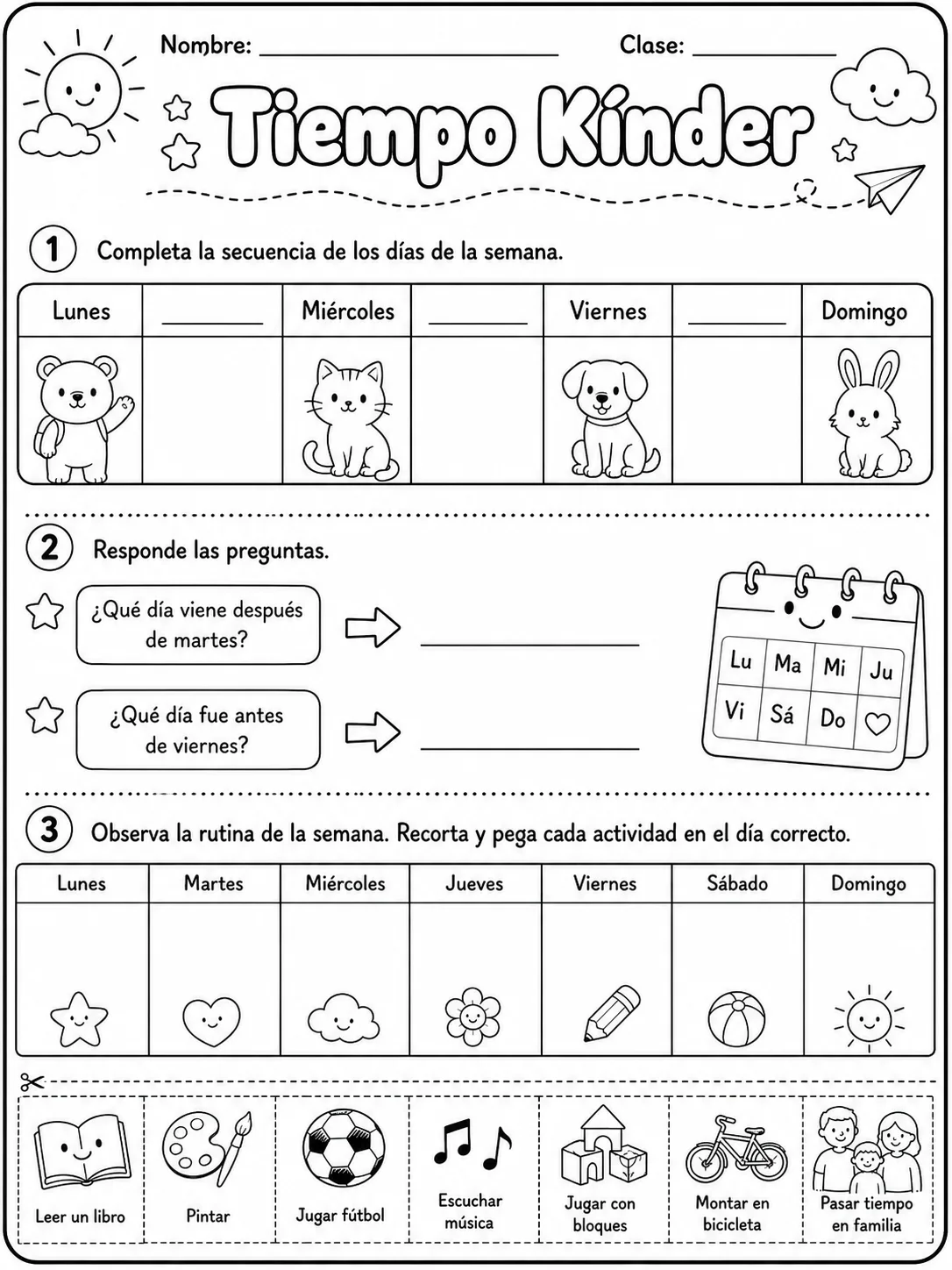 Kindergarten - repaso de matemáticas - Paquete de fichas - Conjunto 2 página 6 vista previa imprimible