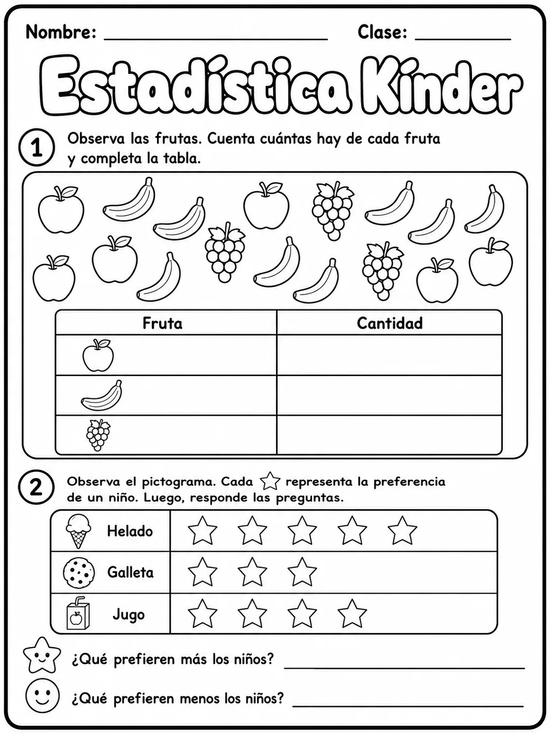 Kindergarten - repaso de matemáticas - Paquete de fichas vista previa imprimible de matemáticas en KiwiBee