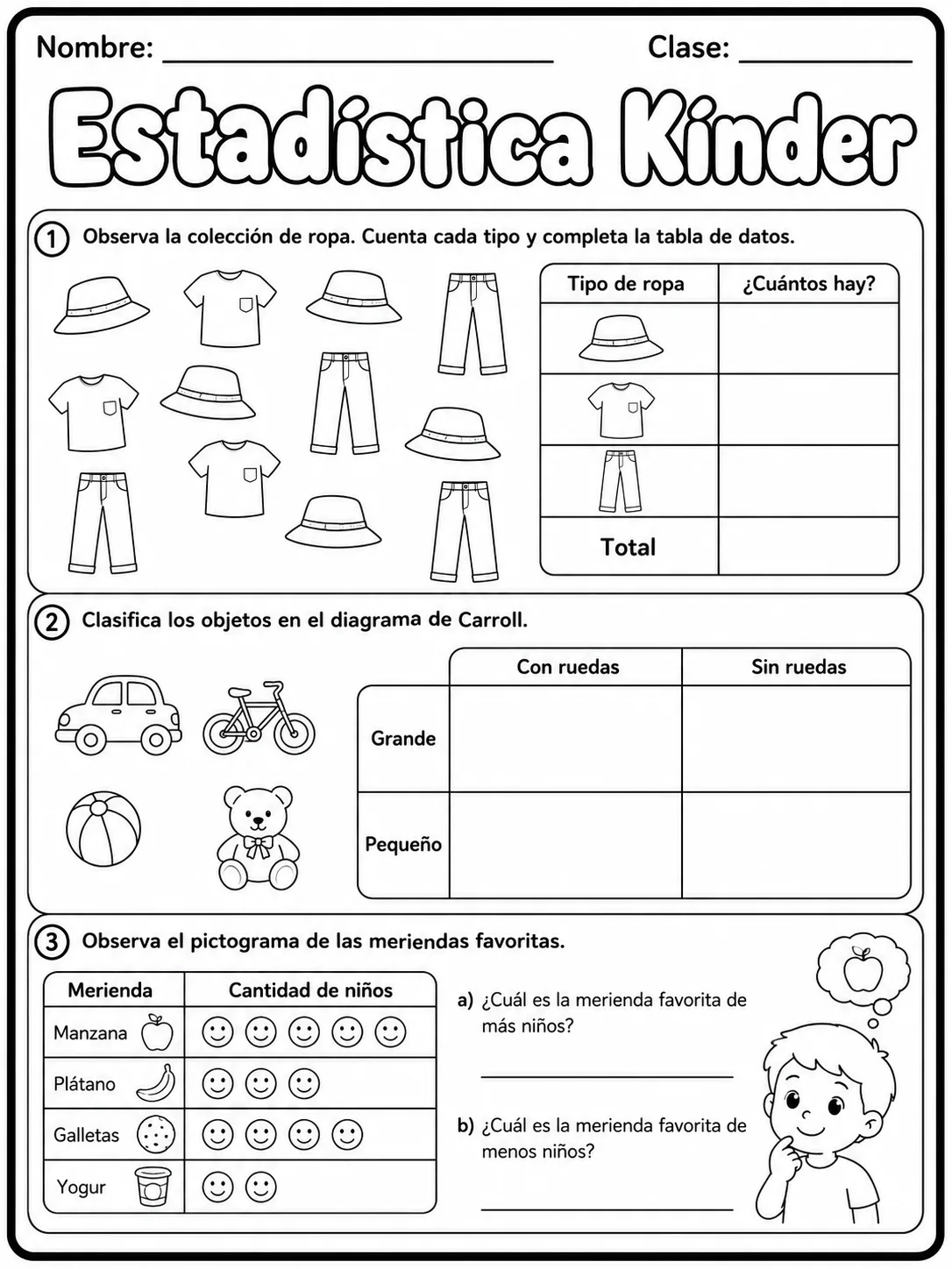 Kindergarten - repaso de matemáticas - Paquete de fichas página 6 vista previa imprimible