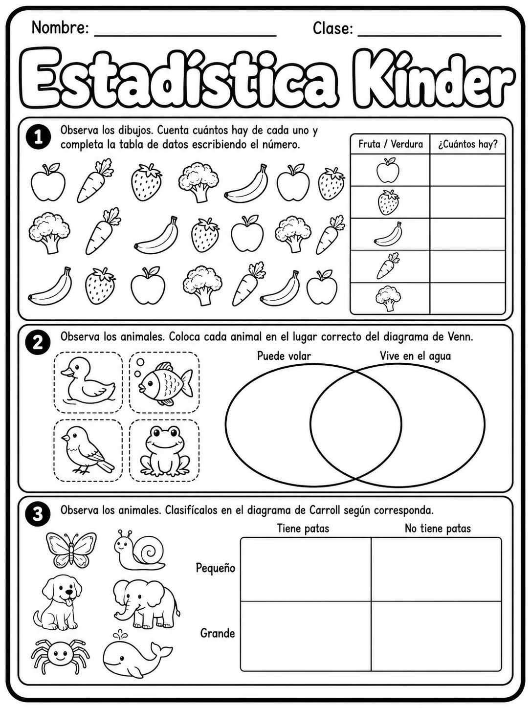 Kindergarten - repaso de matemáticas - Paquete de fichas página 8 vista previa imprimible