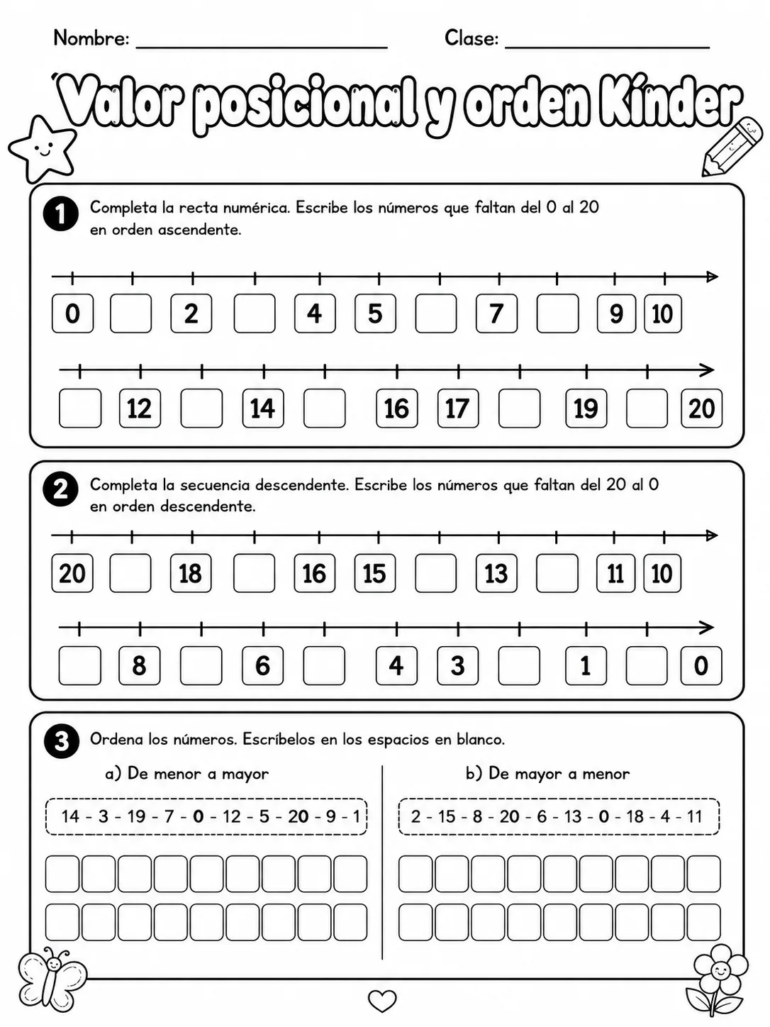 Kindergarten - valor posicional - Paquete de fichas página 7 vista previa imprimible