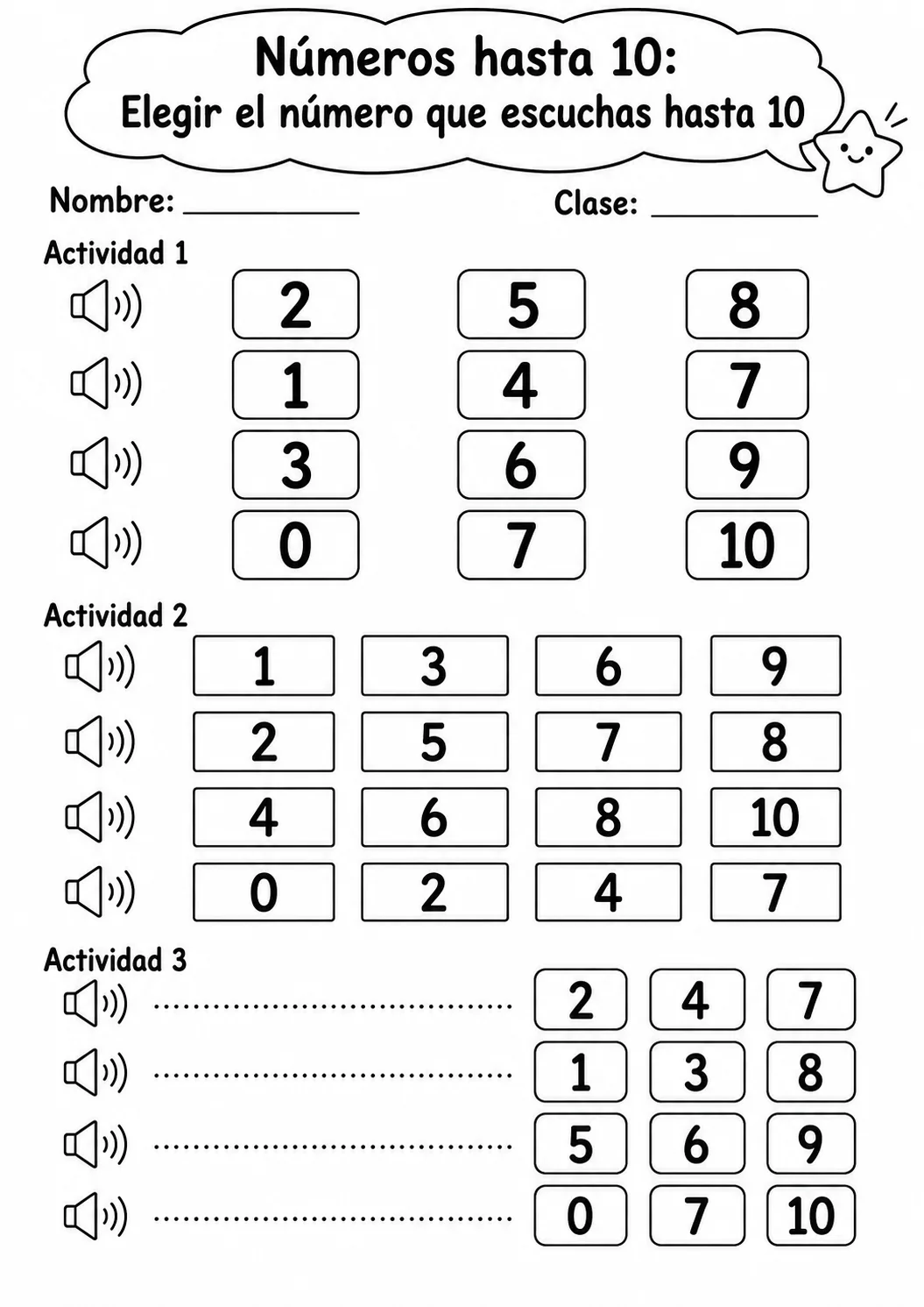 Números hasta 10 - paquete de fichas de matemáticas página 2 vista previa imprimible