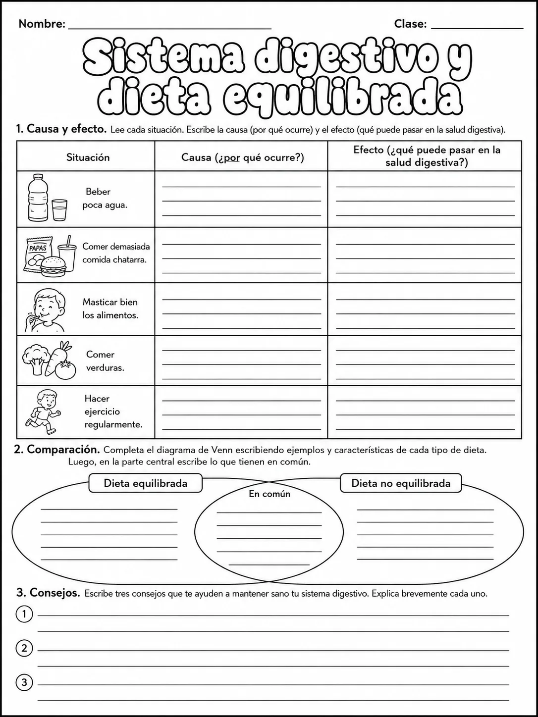 1.º grado - cuerpo humano y salud - Paquete de fichas - Conjunto 2 página 9 vista previa imprimible
